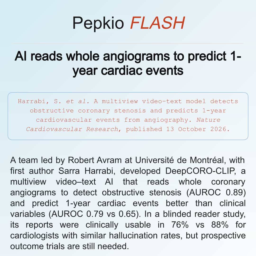 Pepkio Flash card: Multiview Ai Angiography Stenosis Mace Prediction Flash