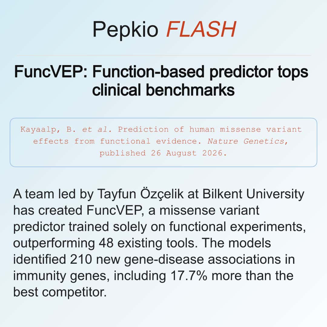 Pepkio Flash card: FuncVEP Missense Variant Prediction Functional Data Flash